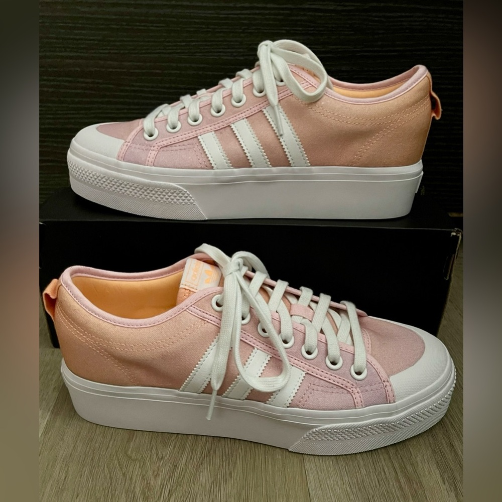 Adidas Nizza Platform Pink and Orange Sneakers - Women’s 11 / Men’s 10